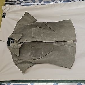 Gap Suede Short Sleeve Shirt, Size XS